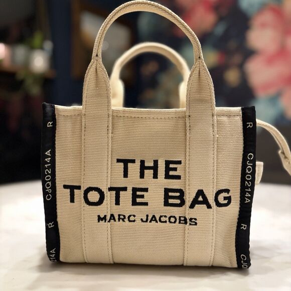 Marc Jacobs Handbags - Marc Jacobs The Jacquard Small Tote Bag Warm Sand Beige Crossbody M0017025